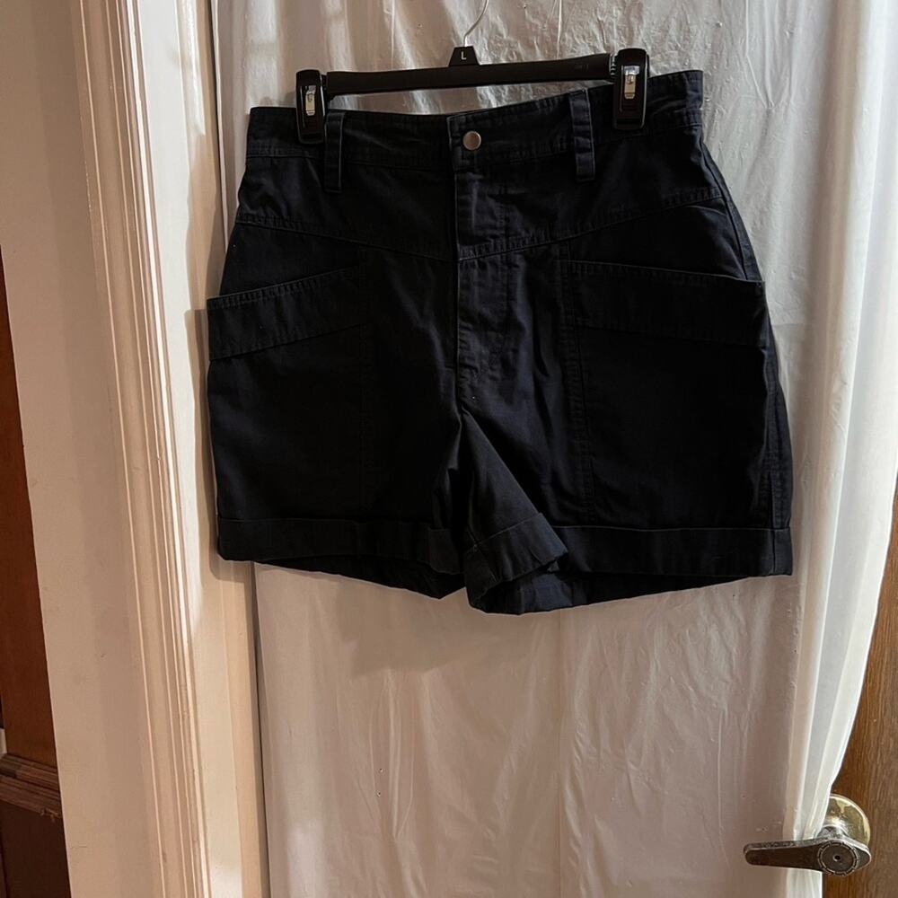 Marant etoile black Rachel high rise cuffed hem shorts size 40/10
